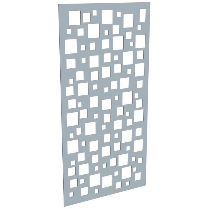 ProtectorAl 300-1200w x 1201-2400h Silver Matt/Gloss White Squares Unframed Composite Deco Panel