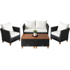 Nathan 5-Piece Outdoor Lounge Set – Cream | Modular Outdoor Sofa Suite with Cushions for Patio, Garden & Alfresco Living