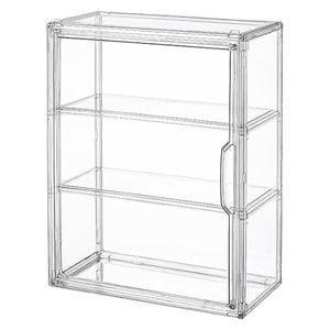 Catzon 3 Tier Clear Display Case Magnetic Door Wall-mounted For Figures