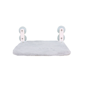 Foldable Cat Window Hammock with Strong Suction Cups/Faux/Grey