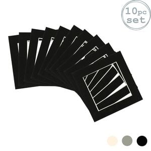 10x Picture Photo Mounts - To Fit Frame Size 6 X 6" For Image Size 4 X 4"