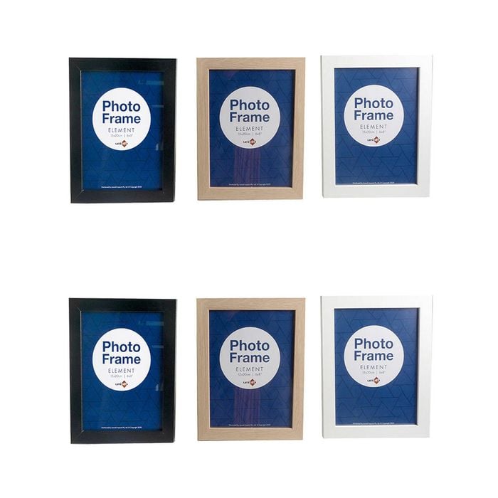 6PK Unigift Element 15x20cm MDF/Glass Picture Frame - Assorted