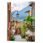 Village Street In Lake Como | 80 x 120cm Stretched Canvas Print