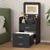 Alfordson Dressing Table Stool Set Bedside Table Black