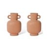 2PK E Style Mies 23cm Ceramic Flower Vase Decor - Terracotta