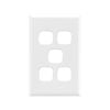 HPM EXCEL 5 Gang White Coverplate