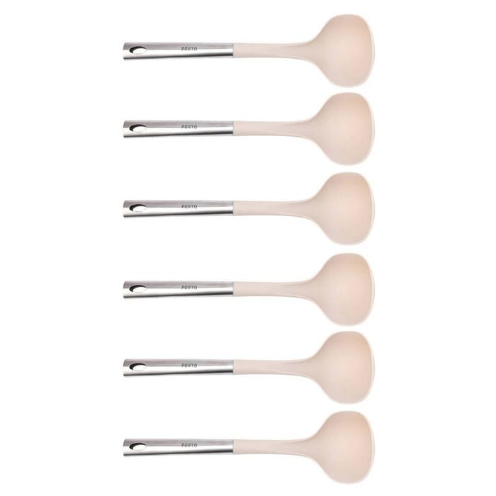 6PK Porto Zest Stainless Steel/Nylon 33cm Soup Ladle Kitchen Utensil