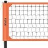 VEVOR Outdoor Portable Volleyball Net System Orange Adjustable Height Steel Poles with PVC for Backyard