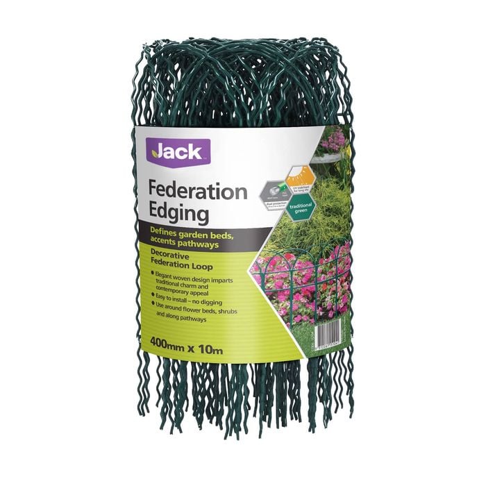 Jack 400mm x 10m Green Federation Edging