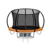 Everfit 8ft Kids Round Trampoline With Safety Net, Pad, And Ladder - Orange