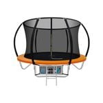Everfit 8ft Kids Round Trampoline With Safety Net, Pad, And Ladder - Orange