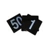 Trenton Table Numbers - Silver Numbers On Black - 1-50