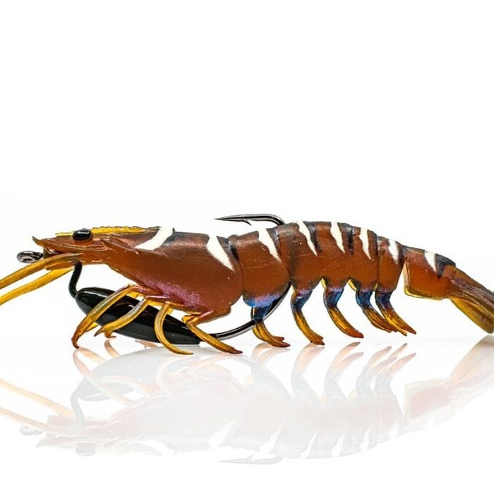 95mm Chasebait Heavy Flick Prawn Soft Plastic Fishing Lure with 7gm Lead Weight - Green Prawn