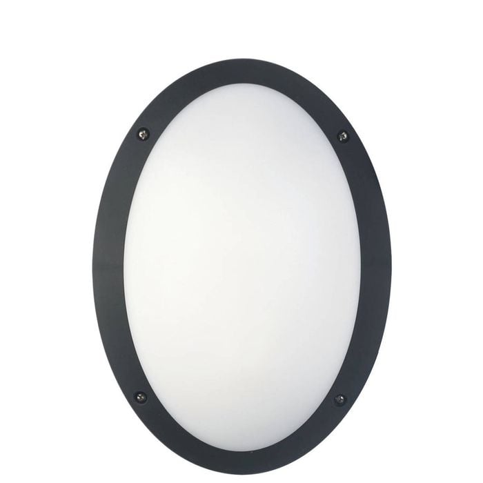 CLA Lighting Bulk Oval LED Exterior Bulkhead Light IP66 IK10 Black