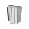 Build-a-Shed 1.5 x 0.8 x 2m Double Hinged Door Skillion Shed - Zinc