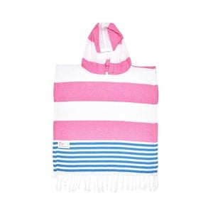 Pink and Blue Kids Hooded Beach Towel - 3-5 years old