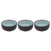 3PK Ladelle Fusion Stoneware 10cm Dip Bowl Round - Teal