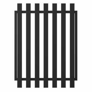 RapidFence 1200 x 900mm Black Garden Picket Gate