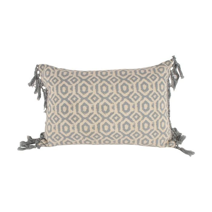 Maine & Crawford Ulla 50x30cm Cushion w/ Fringing Pillow Sofa/Bed Decor Blue