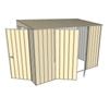 Build-a-Shed 1.5 x 3 x 2m Double Hinged Side Door Skillion Shed - Cream
