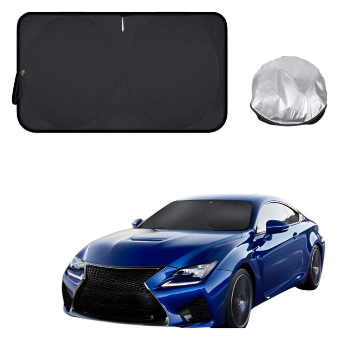 Front Windscreen Sun Shade for Lexus RC 2014 - 2021 (10R) - Standard 150 x 85 cm - Black