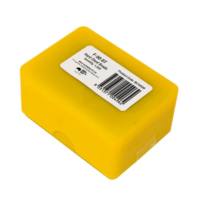 Airco 50 mm x 1.80 mm Electro Galvanised F-35 Hard Steel Brads – 1,500 Pack