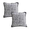 SOGA 2 Pack Black White Leopard Print Throw Pillow 45cm