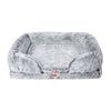 PaWz Orthopedic Dog Bed Sofa Memory Foam Bolster Grey for Small Dogs