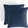 Twin Pack CleverPolly Vintage Washed Microfibre European Pillowcase  65 x 65cm - Navy