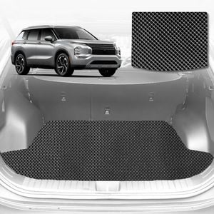 6D Diamond Car Boot Mat for All-new Mitsubishi Outlander (ZM)2022-Current-Cargo Mat-Black-Outback GT