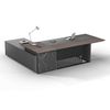 Modern Furniture MADEIRA 220cm Executive Desk Right Return - Hazelnut & Grey