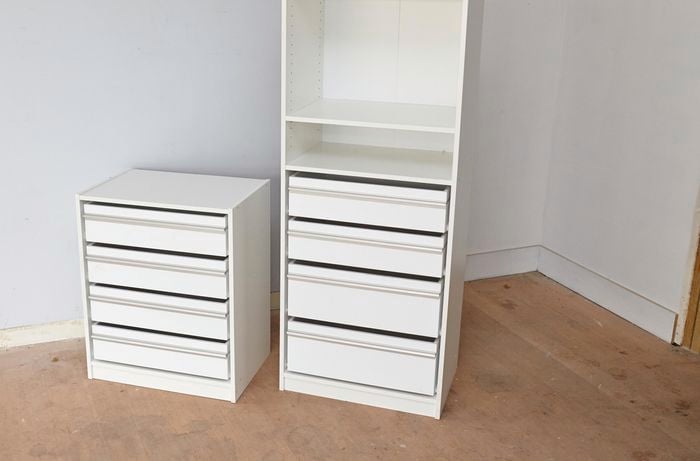 Two wardrobe insert units.