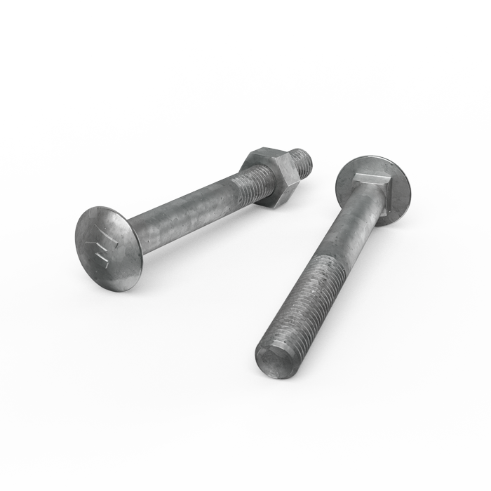ZENITH M10 x 90mm Hot Dip Galvanised Cup Head Bolts & Nuts