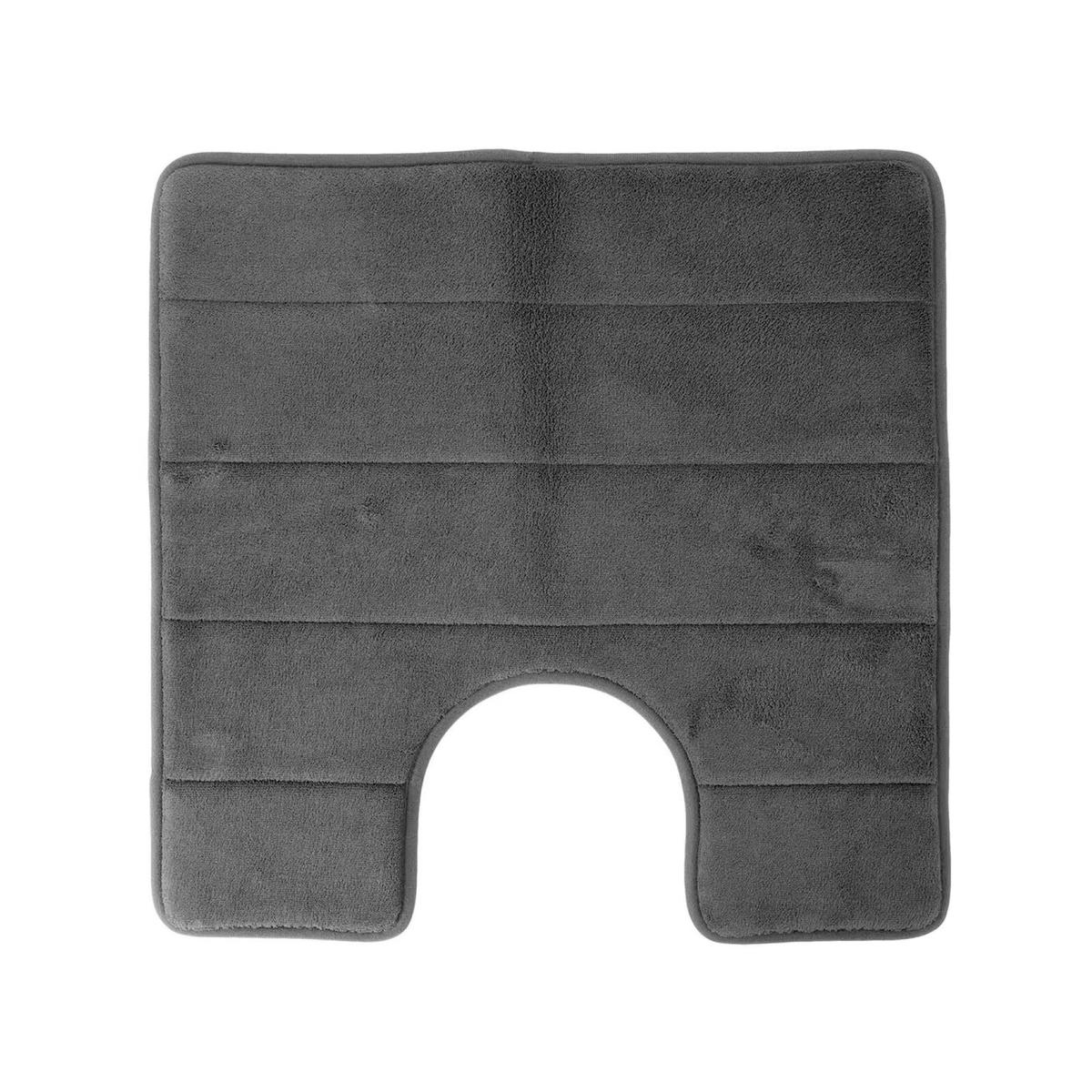 Barelli Bath Mat Contour 50cm x 50cm Non-Slip Memory Foam Grey ...
