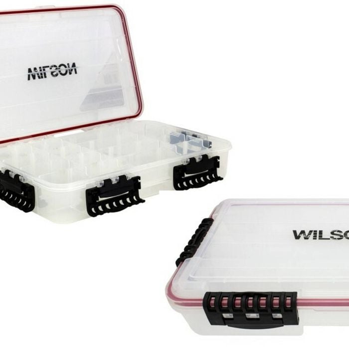 Large Wilson Deluxe Deep Waterproof Fishing Tackle Tray with 24 Compartments