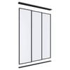 Lugna 2400 x 1800mm Black Melamine Wardrobe Triple Sliding Doors