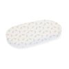 Babyhood Amani Bebe Organic Jersey Cotton Oval Fitted Sheet - Grey Leaf