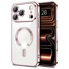 For Apple iPhone 18 Pro Max /17 Pro Max MagSafe Magnetic Case with HaloLock Shockproof Protective Cover (Rose Gold)