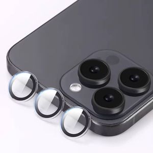 Metal Camera Lens Glass Individual Eagle Protector Cover - For Apple iPhone 14 Pro / 14 Pro max (3pcs) - Clear