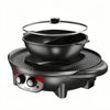 Catzon 2-in-1 Electric Hot Pot And Grill With Temperature Control Cooker-black