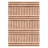 Loopsie-220cm X 150cm-sapani Stripe Printed Pink And Brown Washable Rug