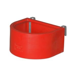 AgBoss D Shape Horse Sables and Paddock Fence Feeder 45L Red