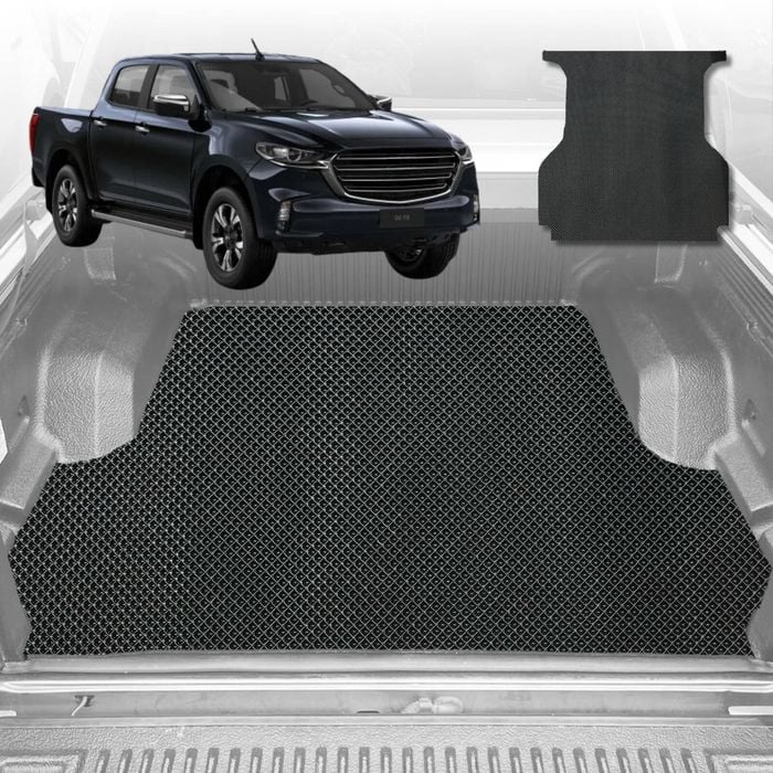 6D Diamond Ute Tub Mat for Mazda BT-50 Dual Cab (UP UR) 2011-2020-Black-Outback GT