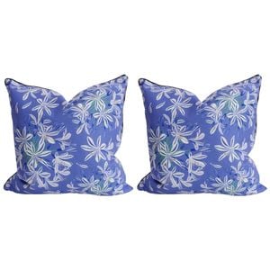 2PK LVD Agapanthus Bloom Polylinen Cushion Pillow 50x50cm Square