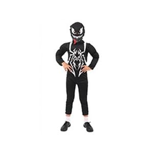 More Than Party Boys Venom Costume Black Jumpsuit With Mask Large 128x56cm