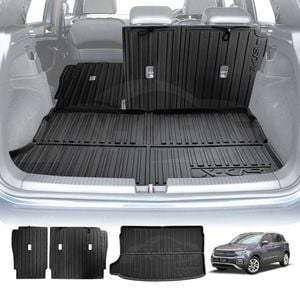 Boot Liner Back Seat Protector Combo for Volkswagen T-Cross 2019-Onwards Kick Mats Cover Cargo