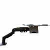 P&P Black Desk Mounted Laptop Arm With Floating Shelf Gas Spring Design For Clean Ergonomic Workspace