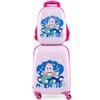 Costway 2pcs Kids Luggage Set Suitcase & Backpack Mermaid Travel Bag