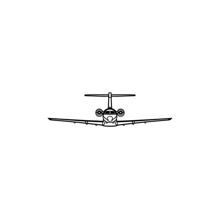 Ignite Laser Pilatus PC-24 - 2024 Model Versatile Light Jet Silhouette Metal Wall Art Rustic Metal 23.6 inch - 60 cm
