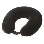 Lewis N. Clark Memory Foam Travel Pillow Airplane Support Car Flight   Black